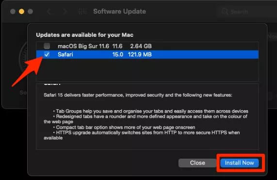Update Safari without Upgrading MacOS