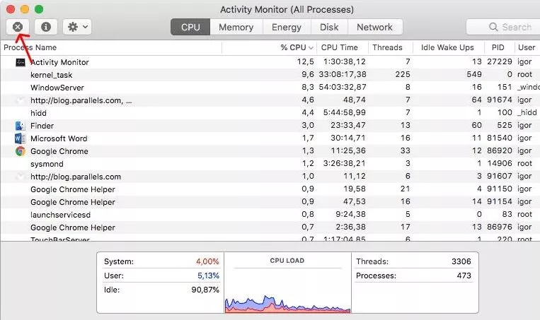 Force Quit Safari Browser on Mac Computer