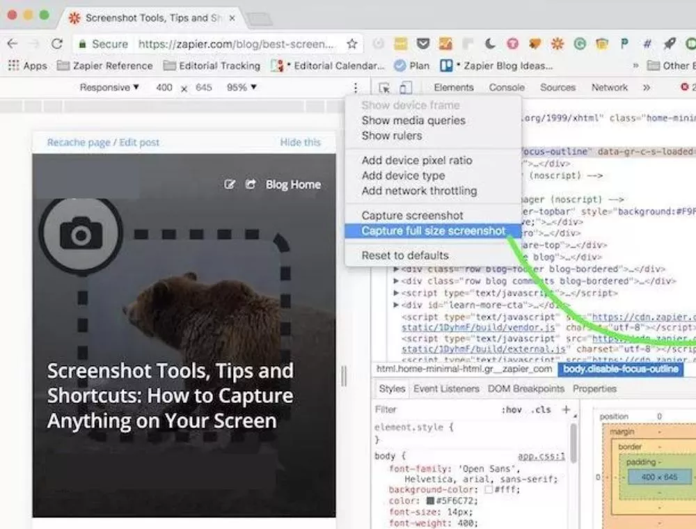 Capture Full Page Screenshot on Chrome