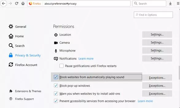 How to Allow or Block Sound Autoplay in Firefox Computer