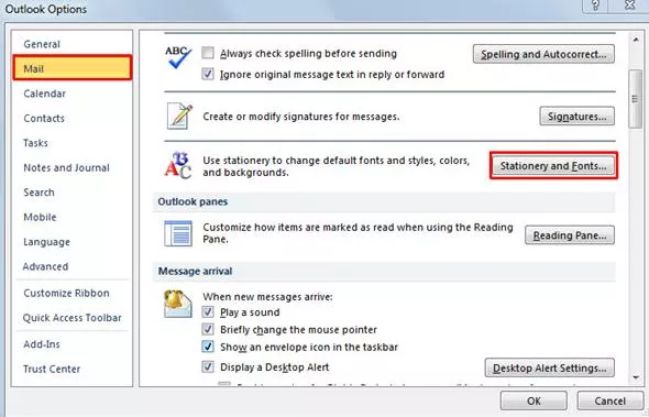 Change the Default Font and Size in Outlook
