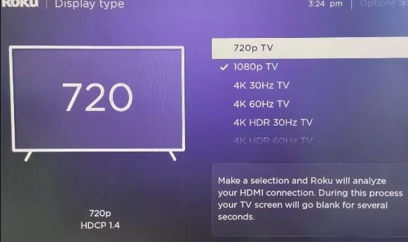 roku auto detect display type
