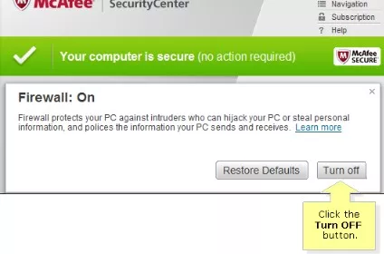 Change Your Antivirus Software or Turn It Off