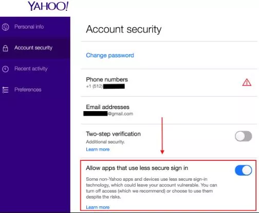 yahoo mail outlook settings 2022