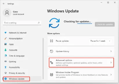 Enable Automatic Optional Updates in Windows 11
