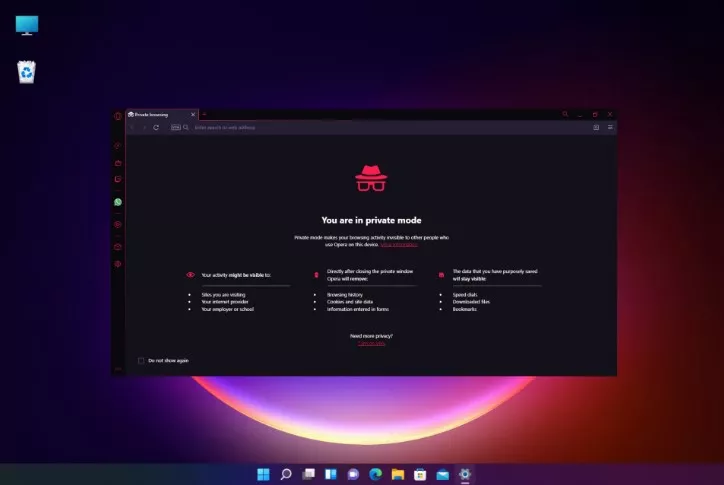 opera private browsing vpn