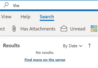 Outlook Search When It is Not Working