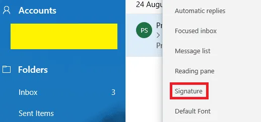 Set Up Email Signatures in Mail for Windows 10