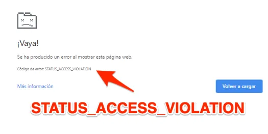 STATUS_ACCESS_VIOLATION Error in Chrome