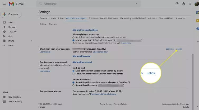 Yahoo Mail in Gmail