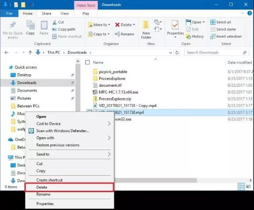 unlock folder windows 10