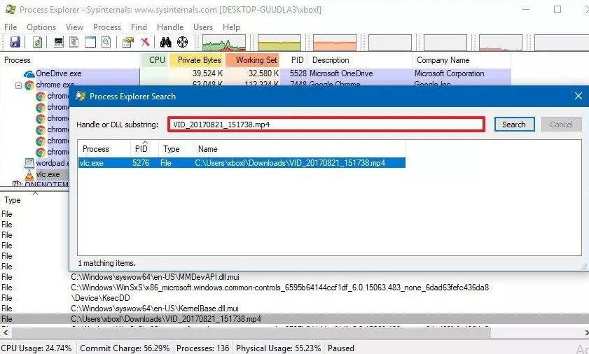 how to unlock a locked file in windows 10