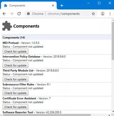 Component updated