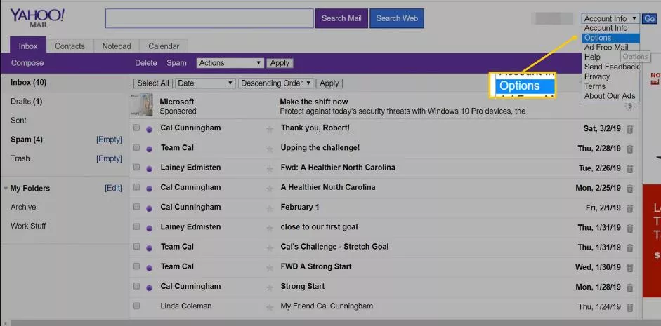 Block Emails From Senders in Yahoo Mail