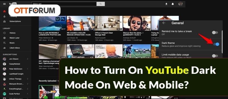 How to Turn On YouTube Dark Mode On Web   Mobile?