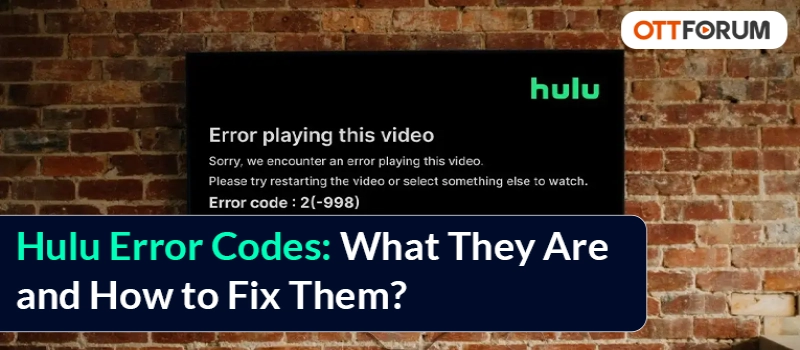 Hulu Error Codes  What They Are and How to Fix Them?